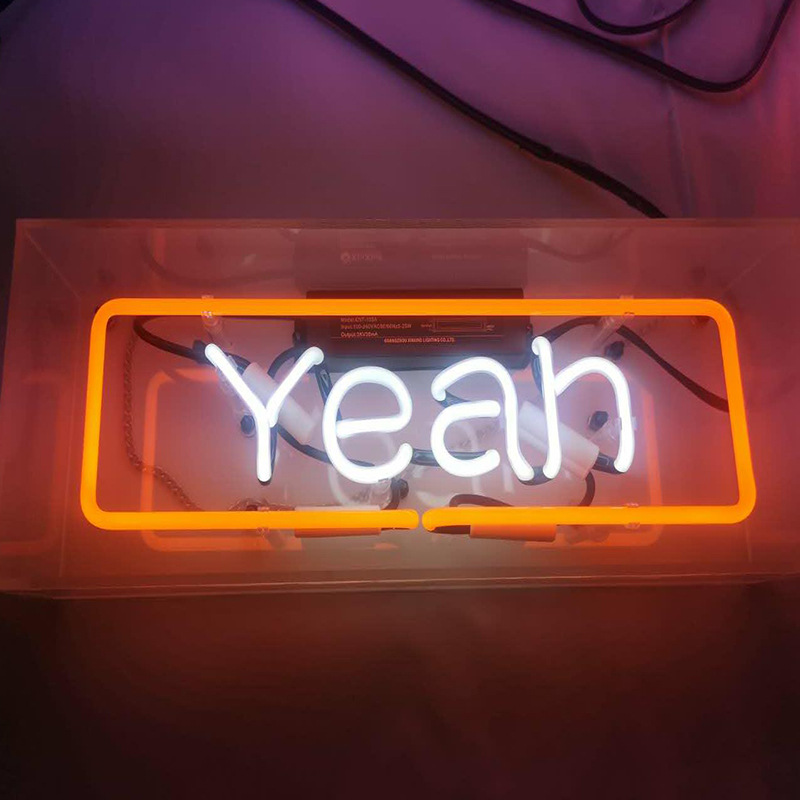 Neon Schild Acrylglas – LED Lichtbox für Wohnzimmer & Schlafzimmer, dekorative Tischlampe