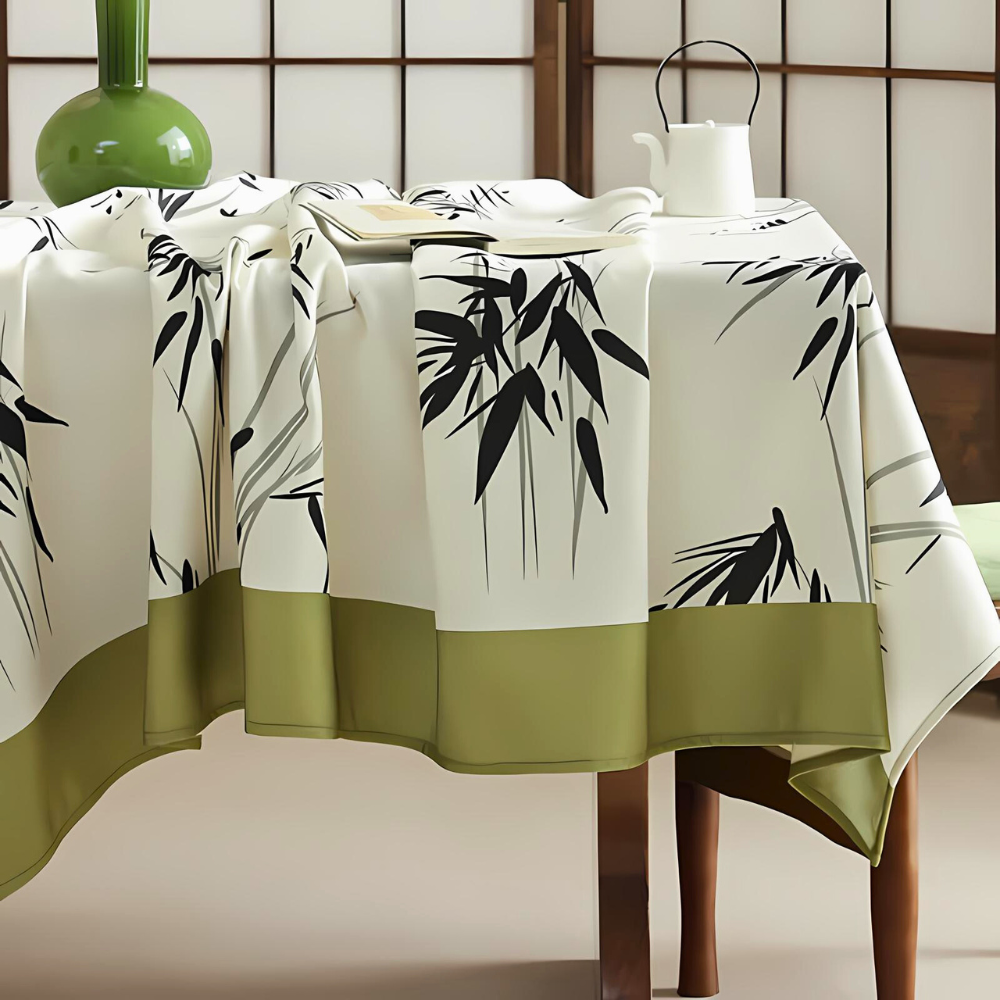 Elegante pastorale Bambus Zen Tischdecke