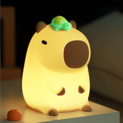 Garduru 2024 Capybara Silikon Nachttischlampe | Squishy & Kinderfreundlich | Perfektes Geschenk für Kinder und Mädchen