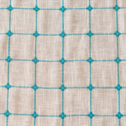 Türkise Gitter Boho Quasten Vorhang