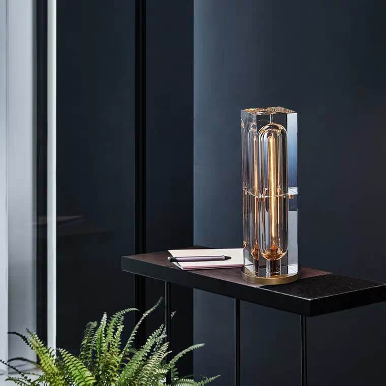 Garduru Kristall Tischlampe | Geometrisches Design | Rechteckig oder Quadratisch | 1-flammig