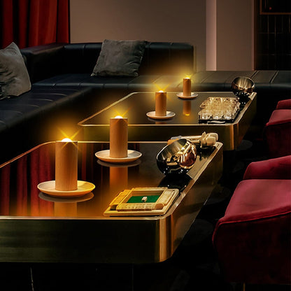 Royelux Lily Holzkerzenlicht - Warme Atmosphäre Buchenholz flackernde LED Lampe