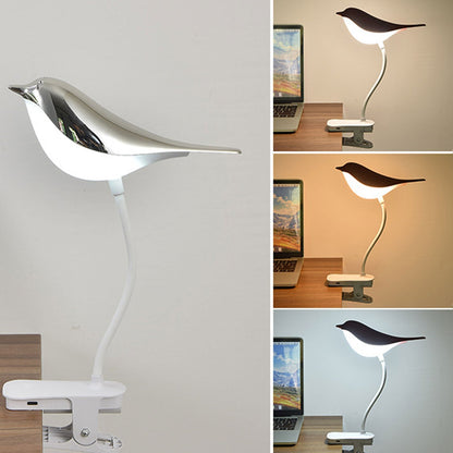 Garduru Nordic LED Tischlampe | USB-Ladung | Nachtlicht mit Vogelclip | Modernes Design