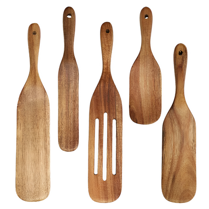 TeakCraft – Luxuriöses Holz-Spatel-Set für kratzfreies Kochen