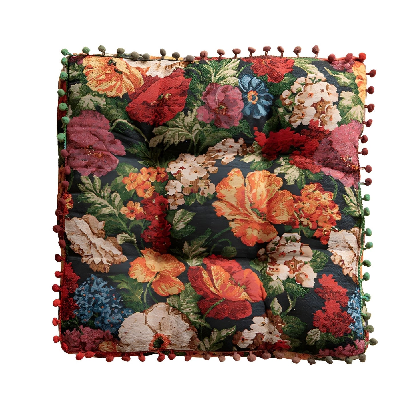Retro Floral Bohemian Quastenkissen