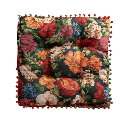 Retro Floral Bohemian Quastenkissen