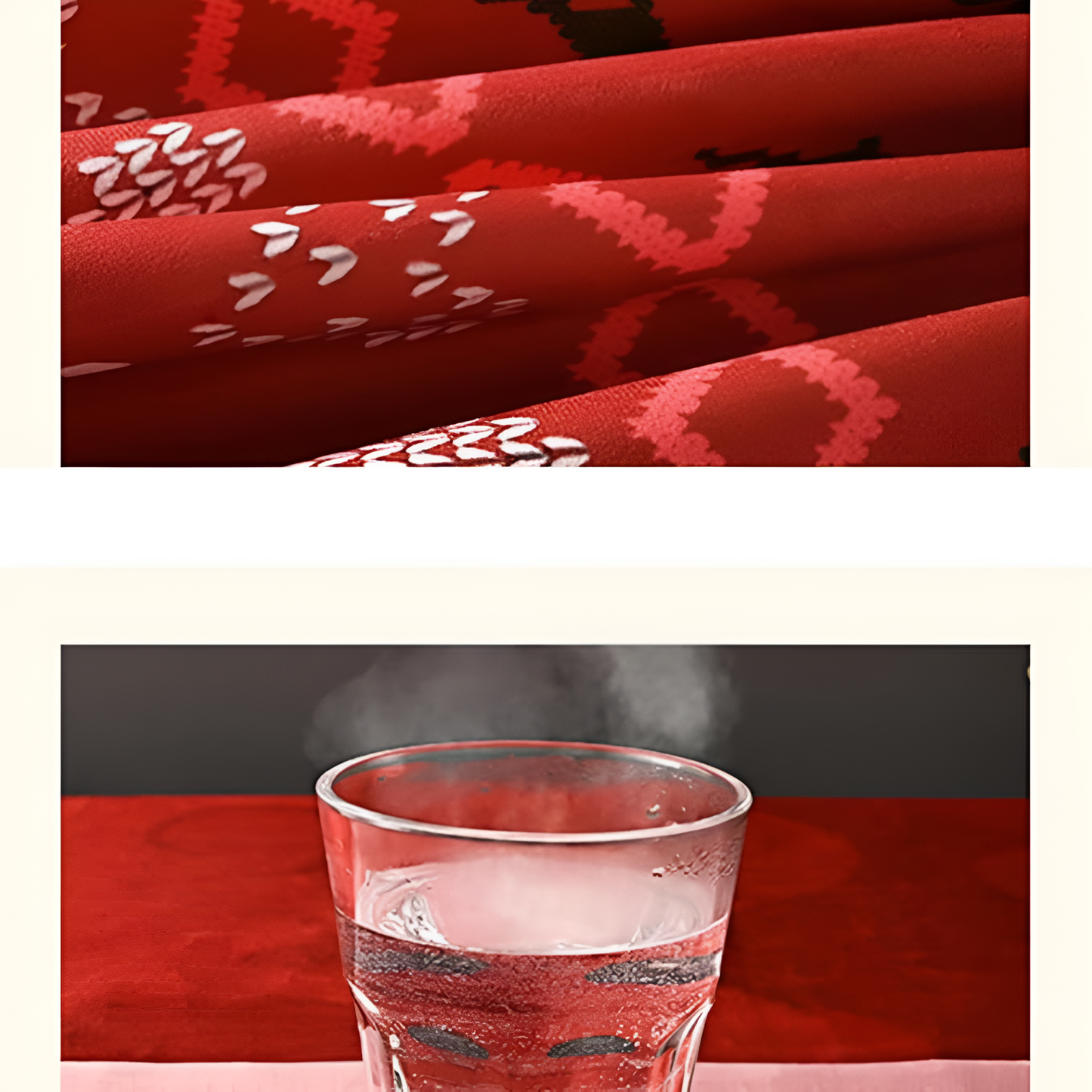 Festive Red Christmas Chenille Tischdecke