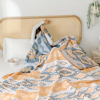 Serene Boho Stil Baumwoll-Decke