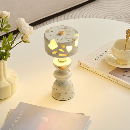 Garduru - Stilvolle LED Tischlampe Aus Marmor & Eisen Mit USB-Anschluss