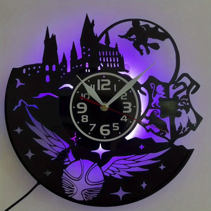 Garduru LED Vinyl-Schallplatten-Wanduhr - Perfekt für Wohnzimmer, Schlafzimmer, Küche & Bürodeko | Ideales Geschenk für Geburtstag, Muttertag & Halloween