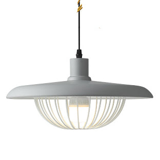 Aufhängung Imitation Holz - Hängeleuchte im nordischen Stil mit industriellen Details