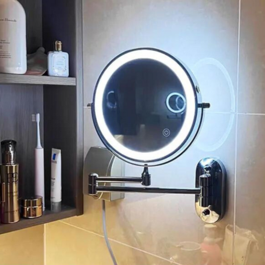 Garduru - Wiederaufladbarer LED-Vergrößerungsspiegel für Make-up & Badezimmer