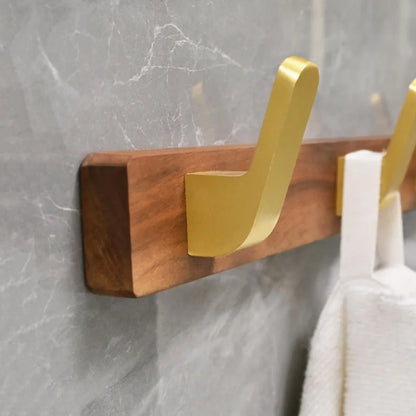 Aluminium Holz Wand Handtuchhaken Badezimmer Hardware Kleiderregal