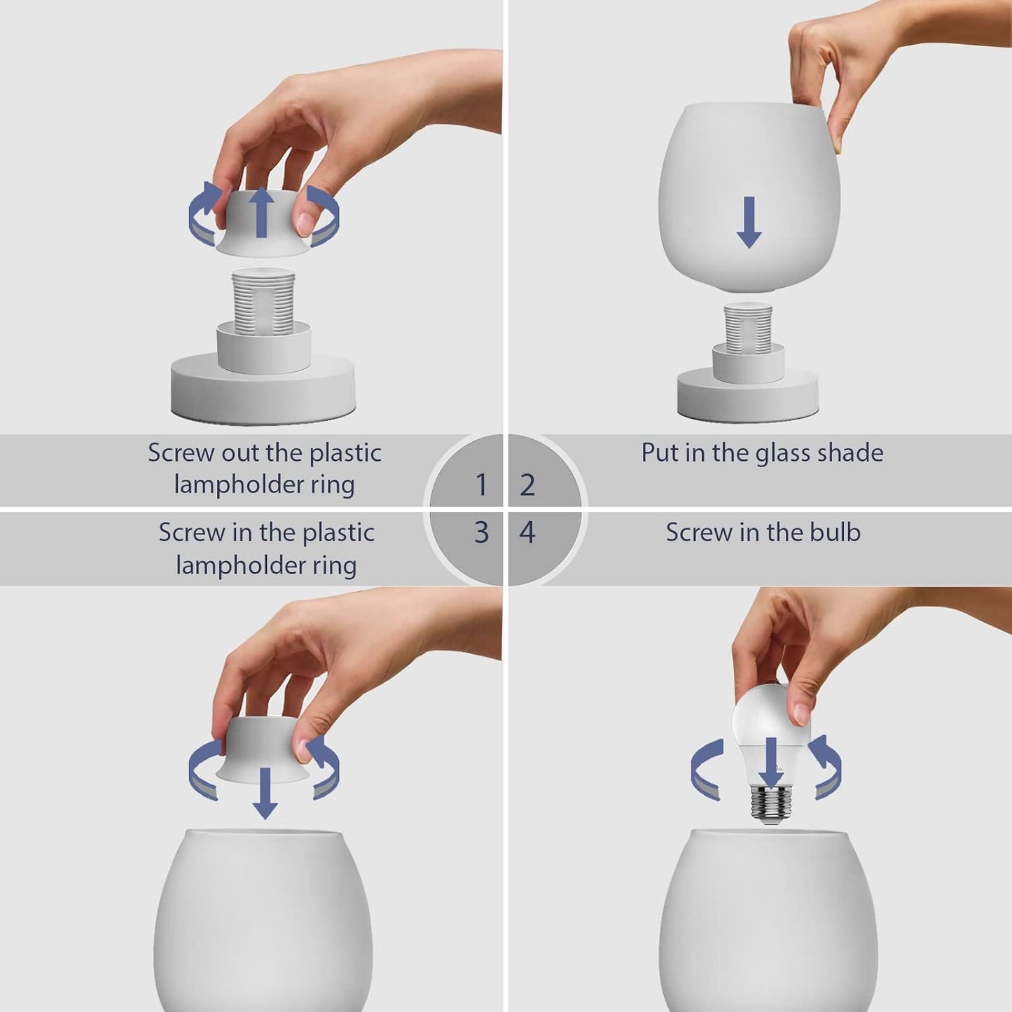 Nachttischlampen mit Touch-Funktion Set von 2