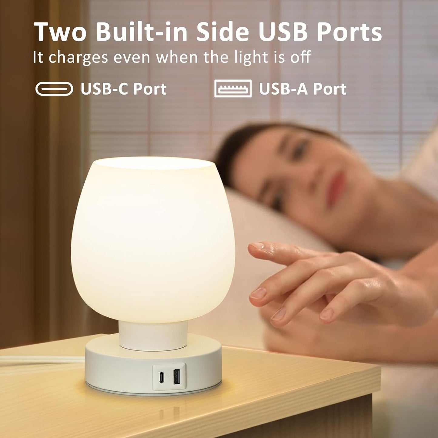 Nachttischlampen mit Touch-Funktion Set von 2