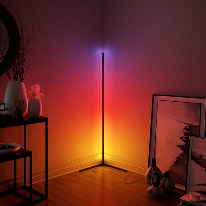 NeoGlow – Futuristische RGB LED Stehlampe mit 16 Millionen Farben, App und Fernbedienung