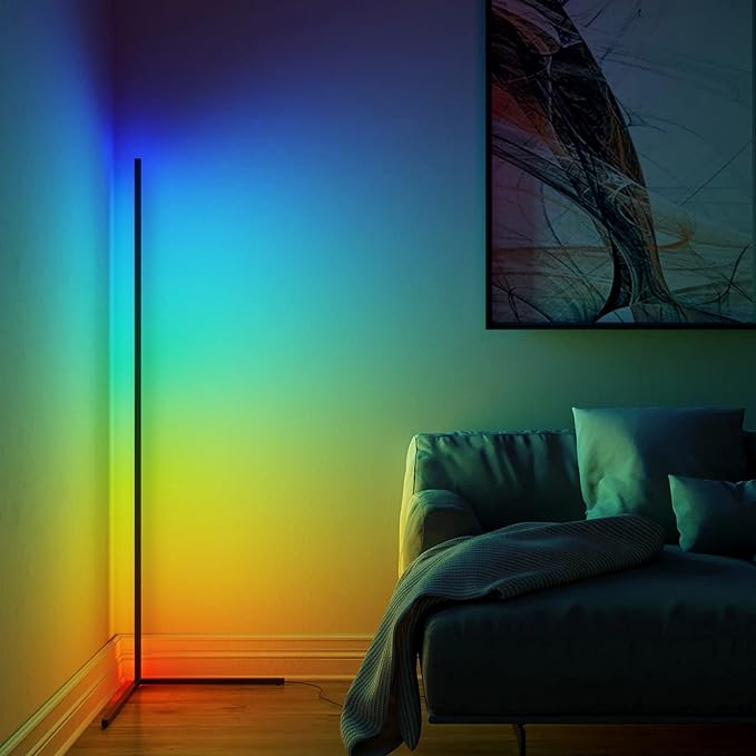 NeoGlow – Futuristische RGB LED Stehlampe mit 16 Millionen Farben, App und Fernbedienung
