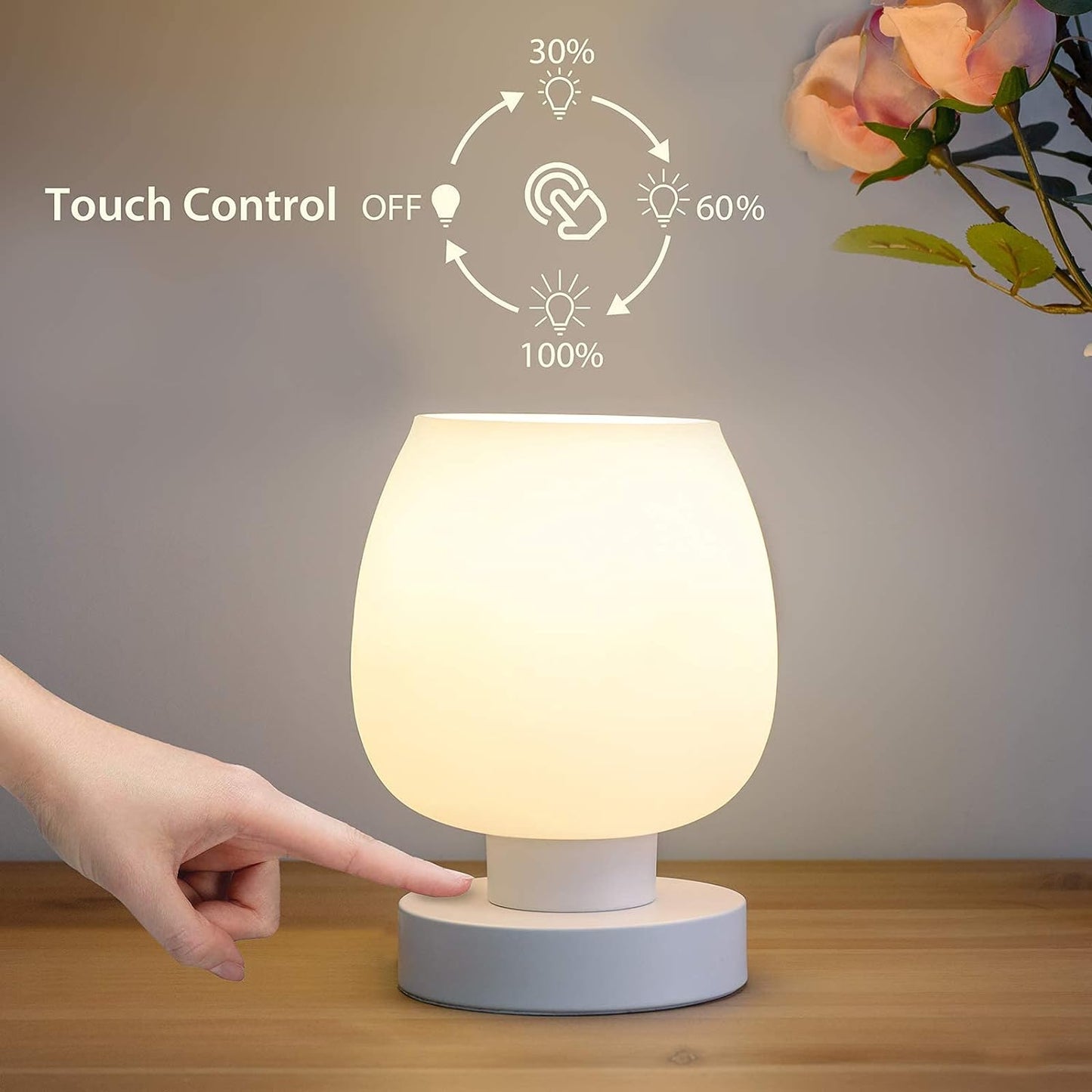 Nachttischlampen mit Touch-Funktion Set von 2