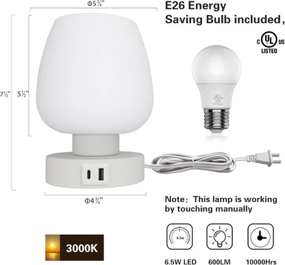 Nachttischlampen mit Touch-Funktion Set von 2