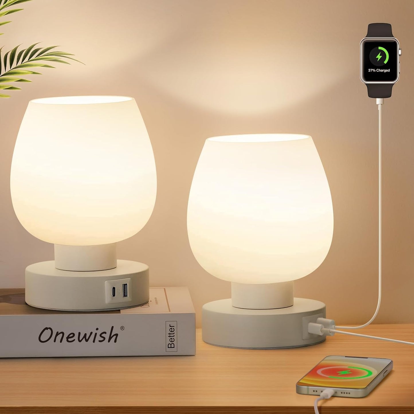 Nachttischlampen mit Touch-Funktion Set von 2
