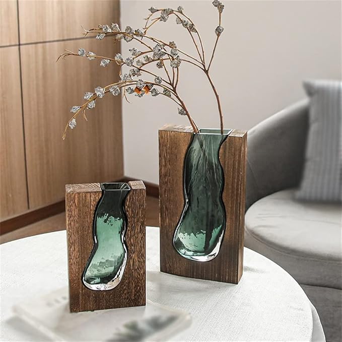 Garduru Nordic Live Edge Vase | Skandinavisches Design | Natürliche Eleganz für Ihr Zuhause