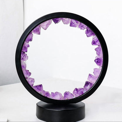 LED-Kristall-Amethyst-Lampe – Natürlicher Heilsteinlicht für Meditation, Wohnkultur & positive Energie