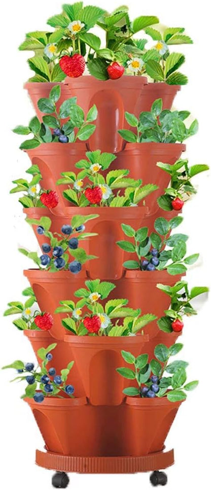 6-Layer Vertikaler Pflanzturm – Drei-dimensionales Blumensystem für den Garten