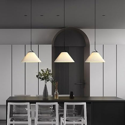 Aufhängung Nordic Plissée Creme – Elegantes skandinavisches Design aus LED-Stoff