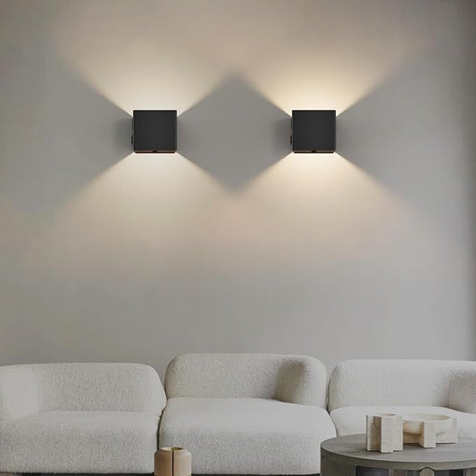 Wandleuchte Modern Schwarz Drahtlos LED Wandlampe