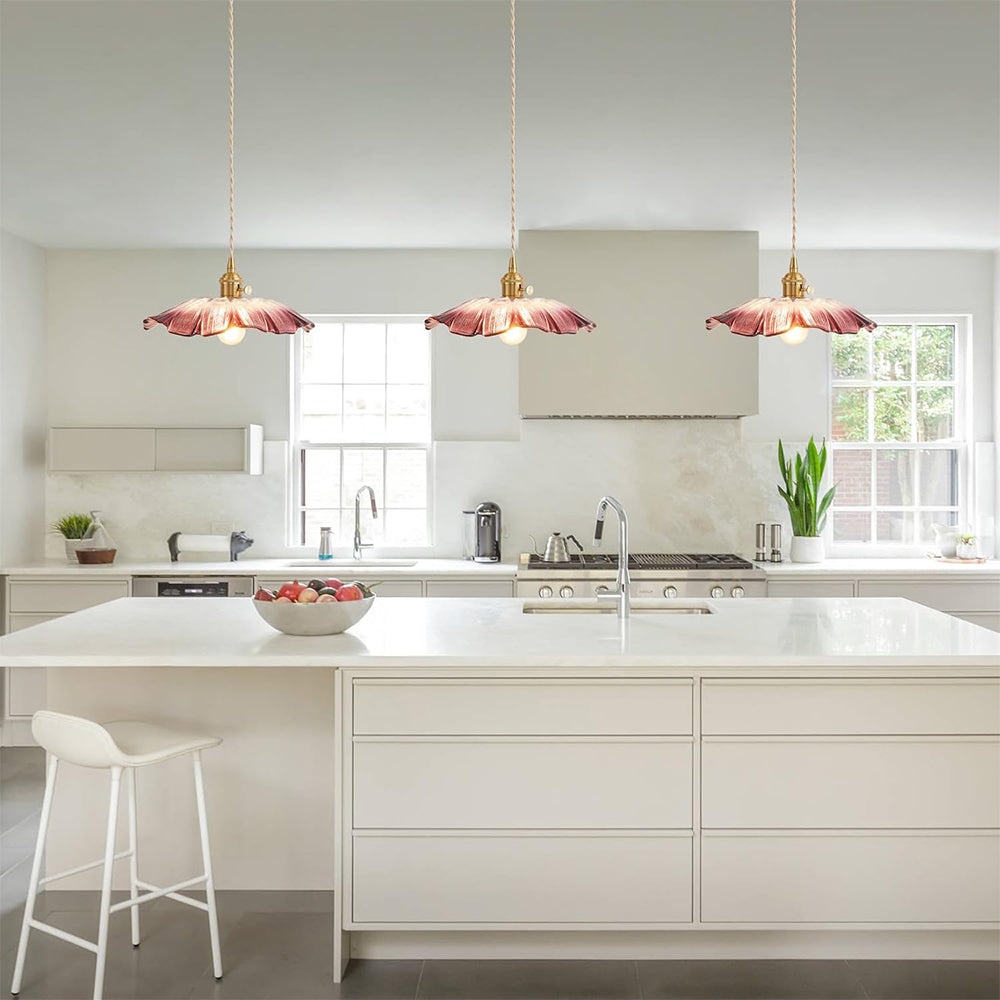 Vintage Florale Glas Pendelleuchte für das Esszimmer - Elegantes Retro-Design zur Beleuchtung Ihres Raumes