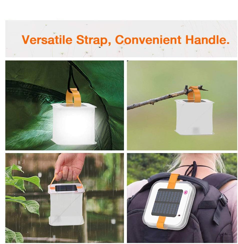 Solar LED Laterne – Tragbare, faltbare Campinglampe mit Solarbetrieb für Outdoor-Aktivitäten