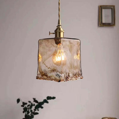 Eloise Vintage LED-Deckenlampen aus goldenem Metall und Glas für Schlafzimmer, Wohnzimmer, Esszimmer