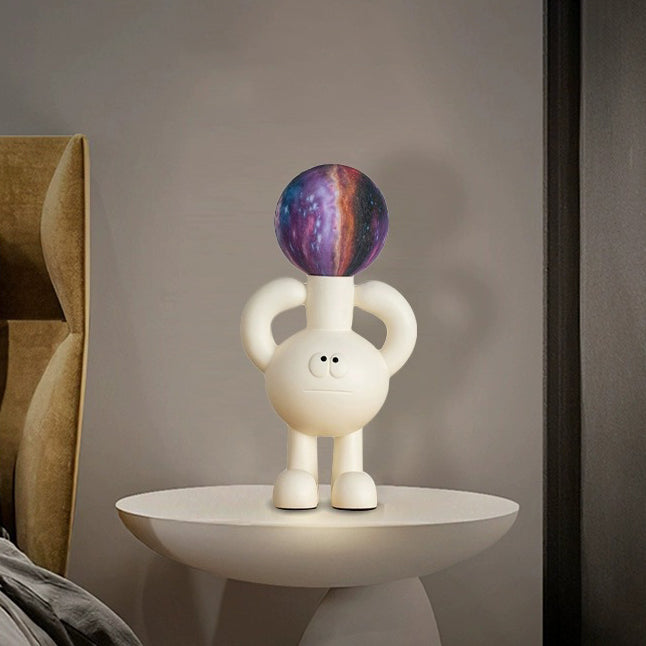 Garduru - Moderne Glastischlampe Mit Cartoon-Harzbasis für Stilvolle Räume