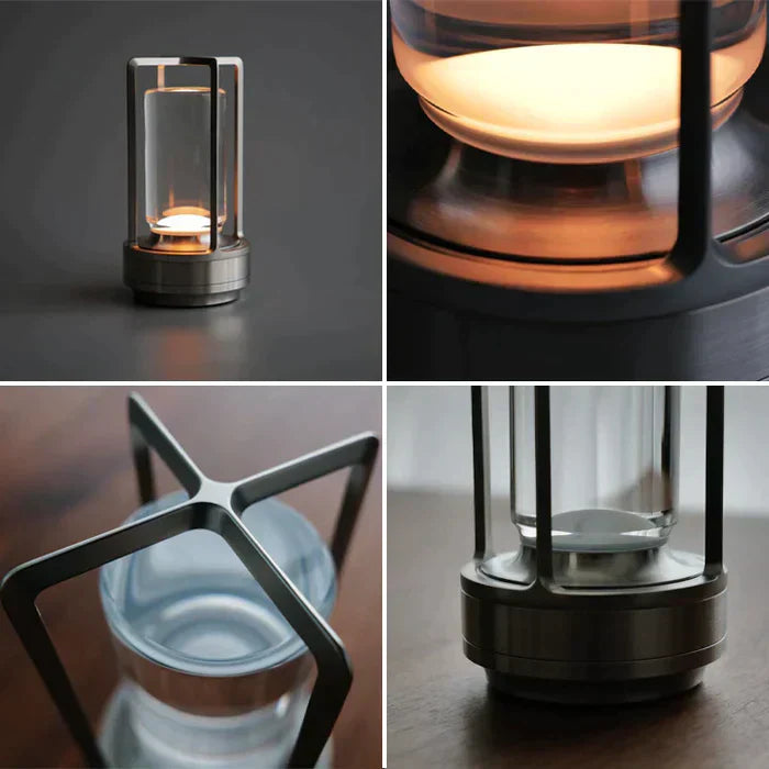 Garduru Luxuslampe – Drahtlose wiederaufladbare LED-Leuchte mit elegantem Kristall-Diffusor