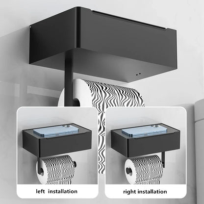 Edelstahl Badezimmer Toilettenpapierrollenhalter mit Telefonablage