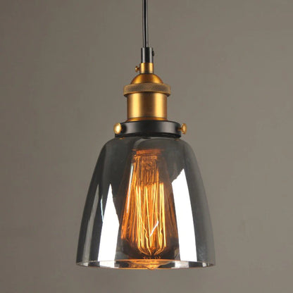 Vintage Glas Pendelleuchte mit Retro-Design