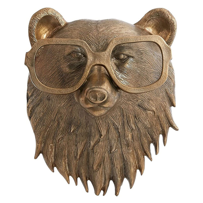 Tierkopf-Skulptur aus Harz