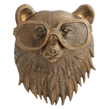 Tierkopf-Skulptur aus Harz