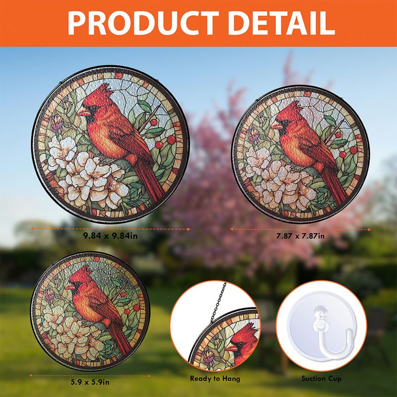 Cardinal Buntglas Sonnenfänger