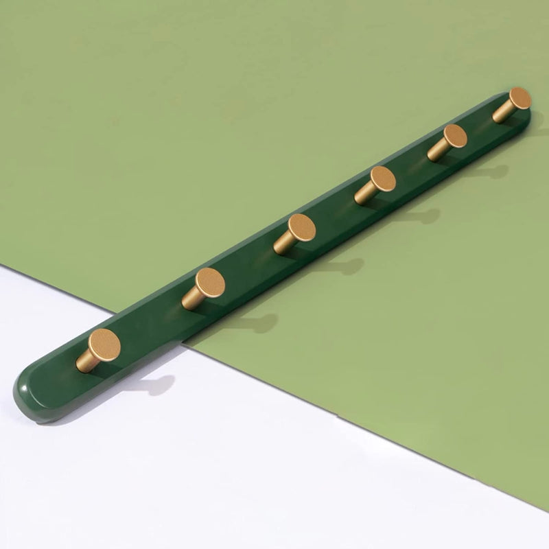 Vintage Grüne Wandgarderobe mit Haken für Mäntel