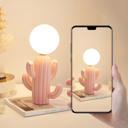 Garduru - Kreative Plüsch-Tafellampe mit Glas für Wohnzimmer & Schlafzimmer