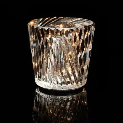 Wiederaufladbare Tischlampe mit Kristalldetails | CrystalGlow