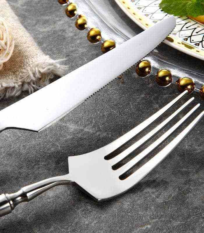 Set mit 30 klassischen Edelstahl Art Deco Besteckset für 6 Personen