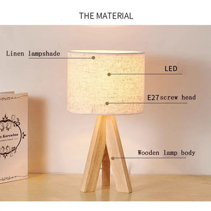 Royelux Nordic Fabric Tischlampe - Sanfte Ambient-Beleuchtung mit minimalistischem Design