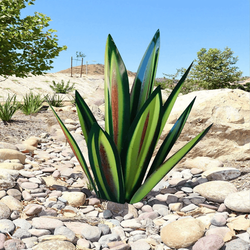 „Handgefertigte, wasserdichte Agave Lampe – Nachhaltige Gartenbeleuchtung“