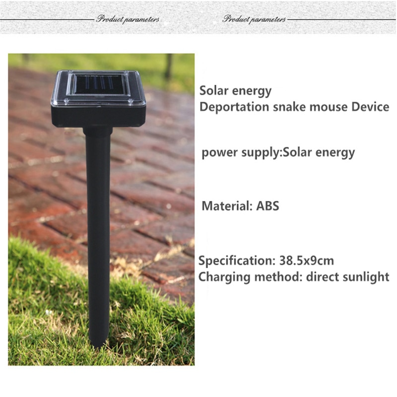 Solarbetriebene Schlangen- und Schädlingabwehr – Ultraschallgerät für den Garten