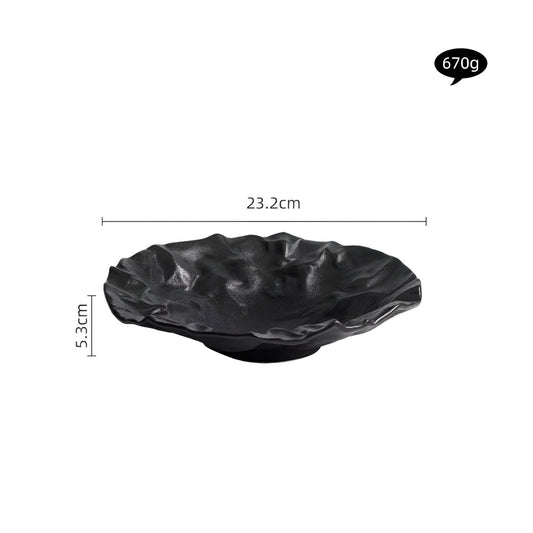 Artisan zerknitterte Papierkeramikplatte