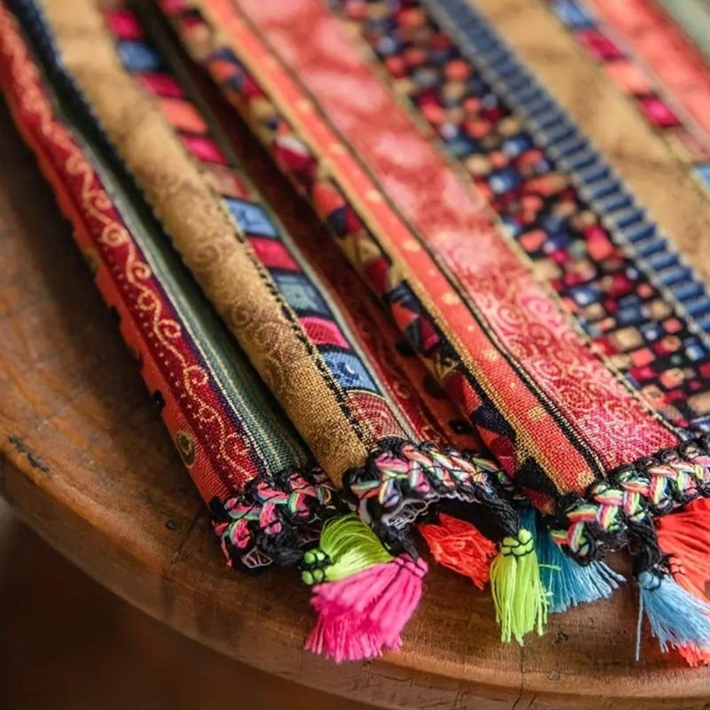 Bunte Quastenvorhang Lichtfilternde Gardinen