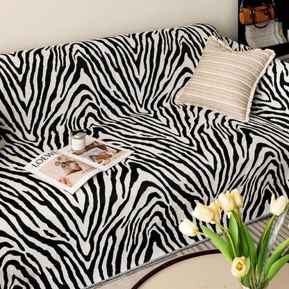 Zebra Muster Chenille Sofa/Couch Wurfdecke