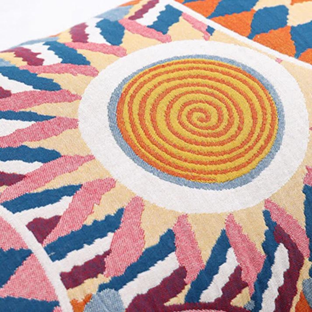 Nordic Sun Print Knopf Baumwolle Kissenbezüge (2 Stück)
